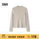 森馬（Semir）毛衣女冬季舒適緊身半高領(lǐng)正肩純色羊毛衫顯瘦打底衫101724107003