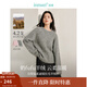 茵曼（INMAN）2025秋冬女裝新款法式手工拉毛時(shí)尚釘珠羊毛衫圓領(lǐng)寬松百搭毛衣 灰色 M