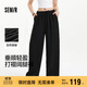 森馬（Semir）休閑褲女打褶垂感闊腿褲慵懶風(fēng)2025夏季寬松肌理長(cháng)褲109325127013
