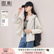 香影【防風(fēng)】工裝風(fēng)連帽短外套女2025秋季新款戶(hù)外小個(gè)子白色風(fēng)衣 鷺白 M 160/84A/95-110斤