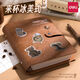 得力活頁(yè)筆記本本子可拆卸考研大學(xué)生a5高顏值軟皮手賬本日記本 含貼紙【來杯冰美式】1本裝/共120張 褶皺外殼【A5】231*188mm