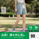 森马（Semir）牛仔裤女简约时尚A字裤ins潮2024夏季凉感短裤休闲风109324122005