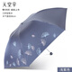 天堂傘黑膠防紫外線(xiàn)太陽(yáng)傘晴雨兩用傘三折疊防曬傘折疊傘女士時(shí)尚遮陽(yáng)傘 雪月風(fēng)花（淺紫色）