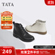 他她（TATA）休閑馬丁靴女款真皮簡(jiǎn)約加絨平底短靴子冬季新款7BJ48DD4 黑色 37
