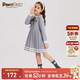 PawinPaw【學院風】小熊童裝春秋季女童淑女長袖連衣裙 灰色/15 140 cm