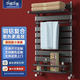 華德華美（HUADE HUAMEI）小背簍暖氣片家用水暖銅鋁復(fù)合衛(wèi)生間散熱器集中采暖置物架取暖器 啞光黑高800*400mm中心距