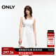 ONLY2025秋季新款休閑淑女風純色顯瘦牛仔短裙連衣裙女|125142025 J2G 米白色 M