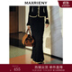 MAXRIENY優(yōu)雅復古感花邊半身裙法式浪漫氣質(zhì)高腰魚尾長裙【精英衣櫥】 黑色 M