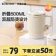 KOROBIE電熱水杯 便攜式燒水壺旅行燒水杯出差電熱水壺辦公室電燉杯迷你燒水壺沖奶電熱杯 0.8L 316折疊水壺【送收納袋】