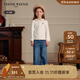 Teenie Weenie Kids小熊童裝25年女童純棉長(cháng)袖花邊翻領(lǐng)T恤衫打底衫 象牙白 140 cm