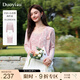 朵以（Duoyi）2025春季新款溫柔甜美少女珍珠花朵粉色短毛織開(kāi)衫吊帶兩件套 春日粉 M