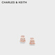 CHARLES&KEITH圈定系列多層金屬時(shí)尚耳環(huán)女士七夕禮物CK5-42120294 Rose Gold玫瑰金色