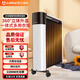 艾美特電熱油汀取暖器黑色大面積商用電暖器電暖氣快熱低噪烘干傾倒斷電 WY13-R1【晾衣加濕13片】