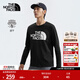 北面（The North Face）男速干印花LOGO長(cháng)袖T恤休閑運動(dòng)戶(hù)外透氣2025春夏新款|8AMJ JK3/黑色 L /175/100A