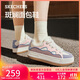 斯凱奇（Skechers）斑斕面包鞋女鞋秋季百搭板鞋厚底增高通勤時(shí)尚休閑鞋177782
