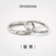 RHODON石紋肌理情侶戒指男純銀對戒素圈刻字高級藍(lán)鉆小眾禮物女友求婚 情侶款（一對）下單留言碼數(shù)
