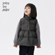jnby by JNBY江南布衣童裝秋冬女童輕薄羽絨馬甲A型下擺羽絨服兒童1N9C13601 046鑄鐵灰 130 cm