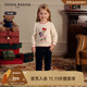 Teenie Weenie Kids小熊童裝25年款女寶寶可愛(ài)風(fēng)卡通圓領(lǐng)套頭毛衣 象牙白 100 cm