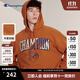 Champion冠軍春秋新款美式情侶漸變印花字母LOGO連帽套頭衛衣街頭時(shí)尚 橘色 XL
