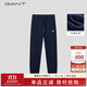 GANT【保暖抓絨】甘特春季男士通勤重磅加絨保暖抽繩運動(dòng)休閑長(cháng)褲 410海藍 M