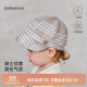 babylove男寶寶帽子春秋季純棉鴨舌帽英倫風(fēng)外出貝雷帽格紋軟檐帽