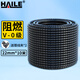 HAILE海樂阻燃束線管包線管理線管纏繞管 直徑22mm長10米黑色電線收納理線器配2個理線夾LX-Z22H-10