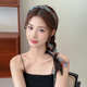 束芬發(fā)帶女2026新款編發(fā)飄帶發(fā)箍女款絲巾綁發(fā)頭箍高級感發(fā)卡高端頭飾 F2526藍色飄帶發(fā)箍