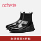 achette雅氏5S83 2024秋季新款摩登休閑運動(dòng)短靴時(shí)尚拼色時(shí)裝靴 14/98-黑色/銀色 38