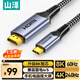 山澤Type-C轉(zhuǎn)HDMI2.1線轉(zhuǎn)換頭轉(zhuǎn)接器雷電4/5擴展高清8K60Hz/4K240Hz投屏適用手機蘋果16筆記本 1.5米