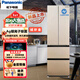 松下（Panasonic）冰箱400升超薄四門(mén)法式嵌入式冰箱小戶型家用 銀離子除菌 60cm寬占地小 變頻風(fēng)冷無(wú)霜多門(mén)冰箱 NR-D411XG-N 絨砂金