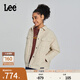Lee米色Oversize花形圖案壓線(xiàn)騎士夾棉外套女棉服LWT0073042RZ 米色 M