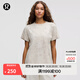 lululemon丨All Yours 女士棉混紡 T 恤 *Wash LW3IRES 天然象牙白橡木棕鹿棕水洗云紋 S