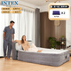 INTEX 64448內置電泵充氣床墊雙人加厚加高靠背折疊床家用午休墊含2枕