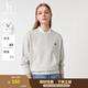 哈吉斯（HAZZYS）女裝 春季女上衣【PHIZ系列】活力休閑落肩寬松圓領(lǐng)衛衣 灰色GE XL （170/92A 42）