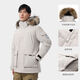 駱駝（CAMEL）戶外極寒派克工裝毛領(lǐng)情侶款羽絨服保暖加厚中長款外套