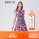 PORTS寶姿女裝春夏新品時(shí)尚碎花圓領(lǐng)短袖連衣裙LM8D240MPP109 丈青印花 L (8)