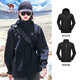 駱駝（CAMEL）沖鋒衣防風(fēng)三合一可拆兩件套登山服169AX黑色,男女款L