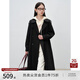 自巧小個子卡其色英倫雙排扣風(fēng)衣外套女2024春秋新款中長款大衣 謐黑色 XS (2碼)