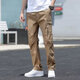 工裝褲男秋冬季寬松直筒休閑褲戶(hù)外運動(dòng)職業(yè)工作服耐磨防風(fēng)長(cháng)褲子 卡其色 3XL 【145-160斤】
