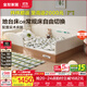 全友家居兒童房單人床帶護欄1.5x2米地臺床男孩女孩臥室家具學(xué)生小床 軟包|地臺床+床墊 1.2米