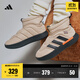 adidas ADIPUFF面包鞋保暖防滑耐磨柔軟中幫棉鞋阿迪達斯輕運動(dòng) 魔力淺褐/碳黑/半沖擊橙(推薦腳型偏胖選大半碼)   42