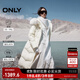 ONLY冬季90白鵝絨毛領(lǐng)收腰顯瘦長(cháng)款羽絨服女|124412025 S00 白色 S (160) 80A