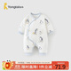 童泰（TONGTAI）嬰兒蝴蝶衣秋冬0-6月寶寶連體夾棉爬服TS43D209-DS灰色59cm