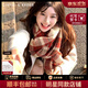 CinvaiKrose圍巾女生秋冬保暖披肩紅色格子氛圍感圍脖學(xué)生日圣誕節禮物送女友 CK圍巾-紅色【限定禮盒包裝】