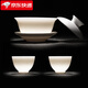 蘇氏陶瓷（SUSHI CERAMICS）羊脂玉瓷三才蓋碗德化白瓷泡茶碗薄胎敬茶碗送兩茶杯禮盒裝隨手禮