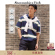 Abercrombie & Fitch【條紋POLO】小麋鹿圖案男裝25夏季美式POLO短袖T恤124-5299 海軍藍 S (175/92A)