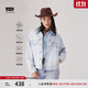 Levi's【商場(chǎng)同款】冰酷系列25年春夏新款女士淺色牛仔夾克A1743 淺藍色 S