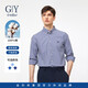 金利來(lái)襯衫男長(cháng)袖全棉透氣舒適基礎款格子襯衣SLT0060-LH152 寶藍 2XL 