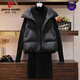 皮爾卡丹（pierre cardin）羽絨馬甲女款外穿背心短款秋冬2025新款輕薄90白鴨絨坎肩馬夾外套 黑色 M 105-120斤