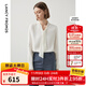 朗姿【朗姿Basic衣櫥】明星同款法式襯衫氣質(zhì)襯衣長(zhǎng)袖上衣秋季新款女 白色 M